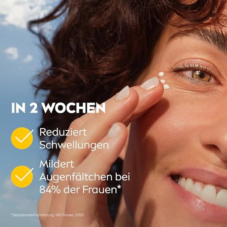 NIVEA Q10 Anti-Falten Augenpflege, straffende Feuchtigkeitscreme mit Q10, Glycostop, Vitamin C und E für die empfindliche Augenpartie, 15 ml – Bild 4