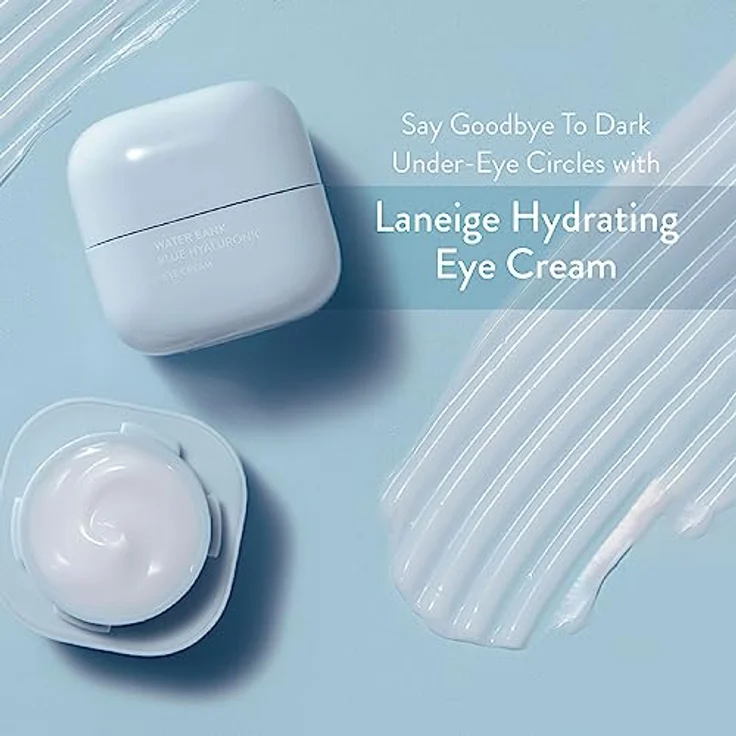 Laneige Water Bank Blue Hyaluronic Eye Cream, Augencreme mit intensiver Feuchtigkeit gegen dunkle Ringe und Schwellungen – 0,8 oz – Bild 2