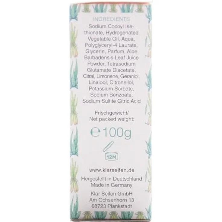 Klar Seifen Festes Shampoo Lemongrass & Aloe Vera – Bild 3