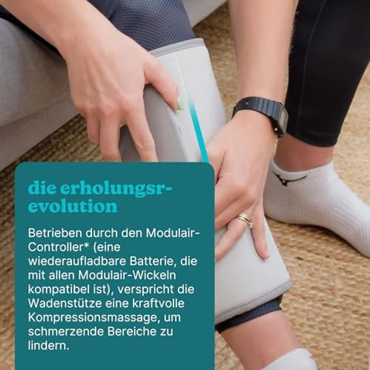 HoMedics Modulair Kompressions-Wadenstütze & Controller-Set, Wadenmassagegerät mit Wärme, 5 Intensitäten, 4 Kompressionsprogramme, für Wadenumfang bis 50 cm – Bild 2