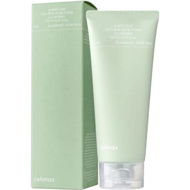 celimax Ji Woo Gae Cica BHA Acne Foam Cleansing, 150 ml - Sanfte Schaum-Reinigung mit Cica-Extrakt und BHA für ebenmäßige Haut
