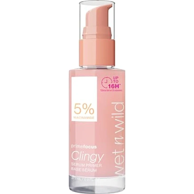 Wet n Wild PrimeFocus Clingy Serum Primer, langanhaltender Make-up Primer mit Niacinamid, 27.1 ml – Bild 3