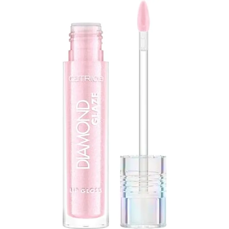 Catrice Diamond Glaze Lip Gloss, Nr. 020, Pink, holographisch glänzend, vegan, 1er Pack (3ml)