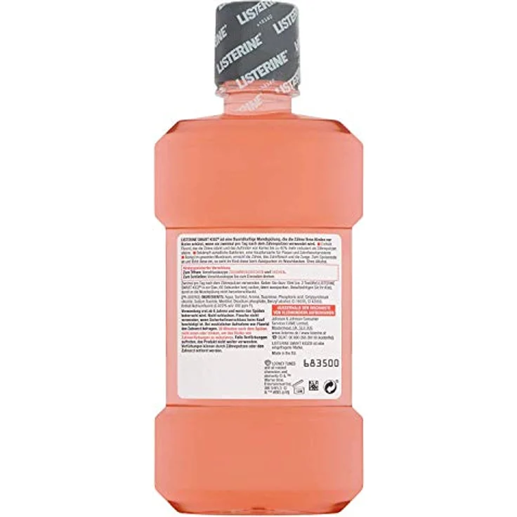 Listerine Smart Kidz, 500 ml, Mundspülung speziell für Kinder, mit Fluorid – Bild 2