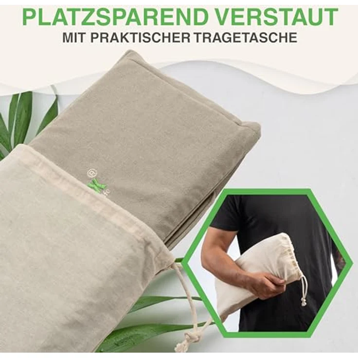 BACKLAxx® Massagegerät Akupressur Lendengürtel, Umweltfreundliches Halbleinen, 100% reine Kokosfasern, Intensitätsregulierung, blau – Bild 8
