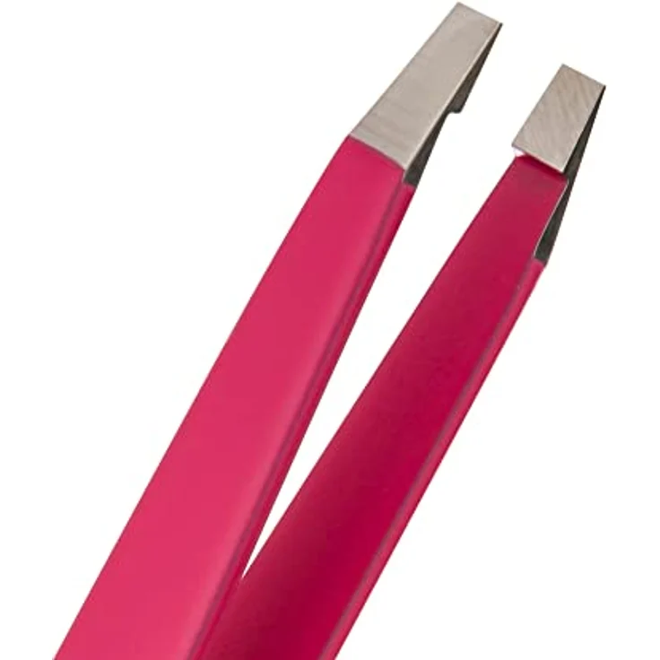 remos professional body care REMOS Augenbrauenpinzette aus Edelstahl mit gerader Spitze, 9.5 cm, fuchsia, inklusive Schutzetui – Bild 3