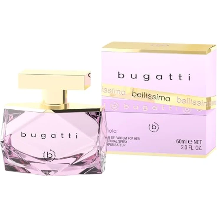 Bugatti Bellissima Viola, Damen Parfüm 60ml, sinnlich-elegantes Eau de Parfum mit Veilchen, Rose, Himbeere & Moschus, edler Flakon – Bild 1