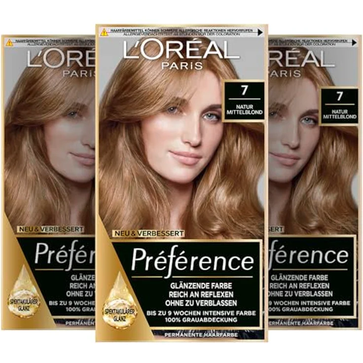 L'Oréal Paris Préférence Nr. 7 - Naturmittelblond Haarfarbe 1 Stk – Bild 2