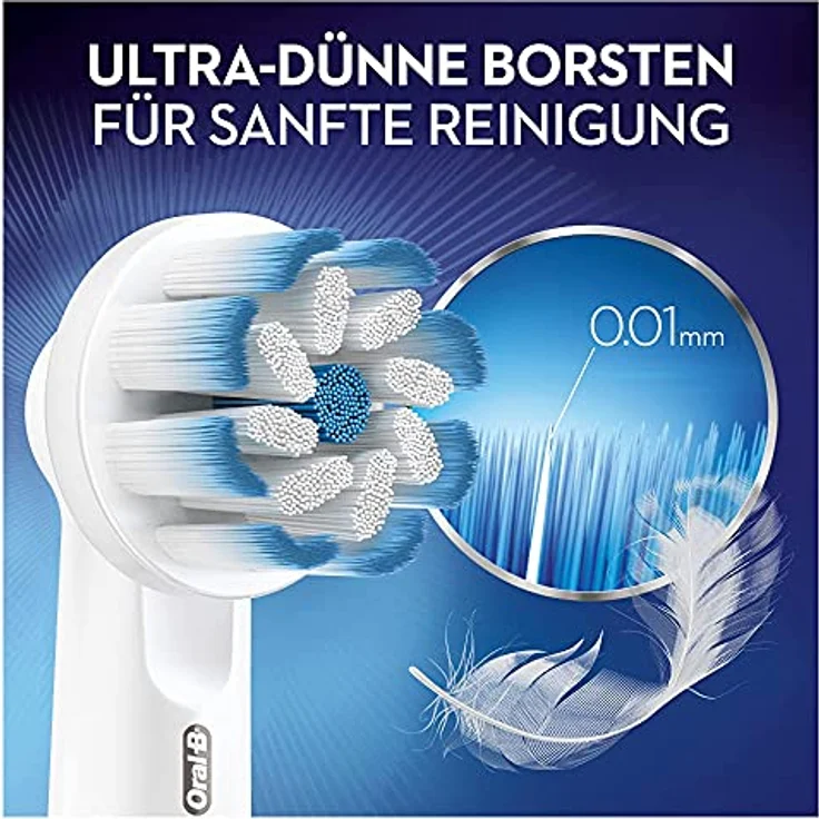 Oral-B Sensitive Clean 10er Aufsteckbürste, weiß – Bild 3