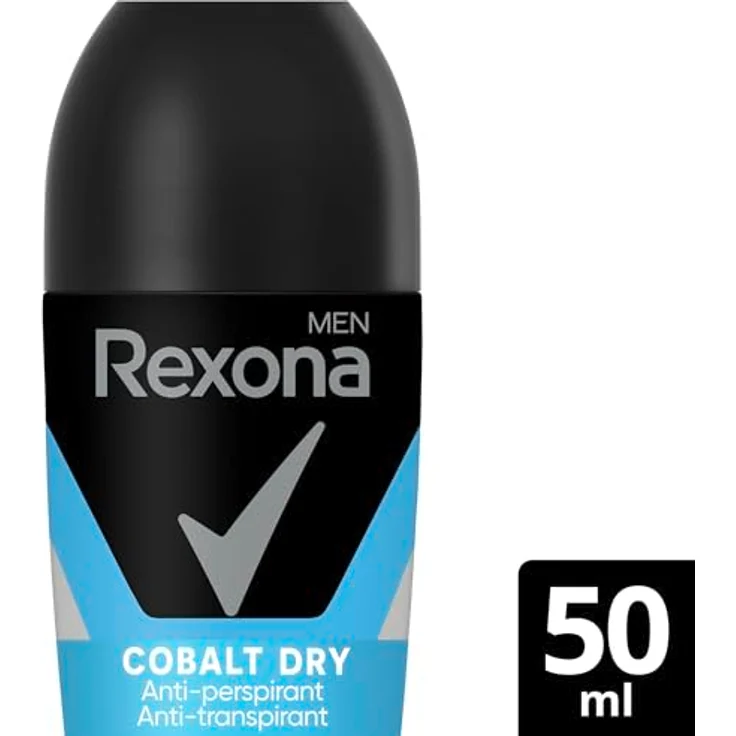 Rexona Men Deo Roll-On Cobalt Dry, 50 ml, Anti-Transpirant mit 48 Stunden Schutz gegen Körpergeruch und Achselnässe, alkoholfrei – Bild 2