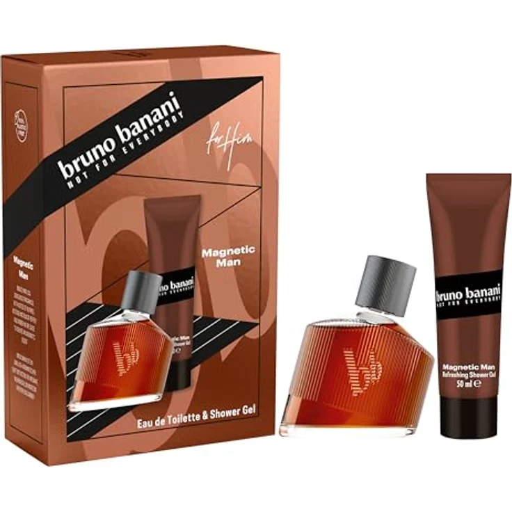 bruno banani Geschenkpackung Magnetic Man Eau de Toilette 30ml + Duschgel 50ml – Bild 3