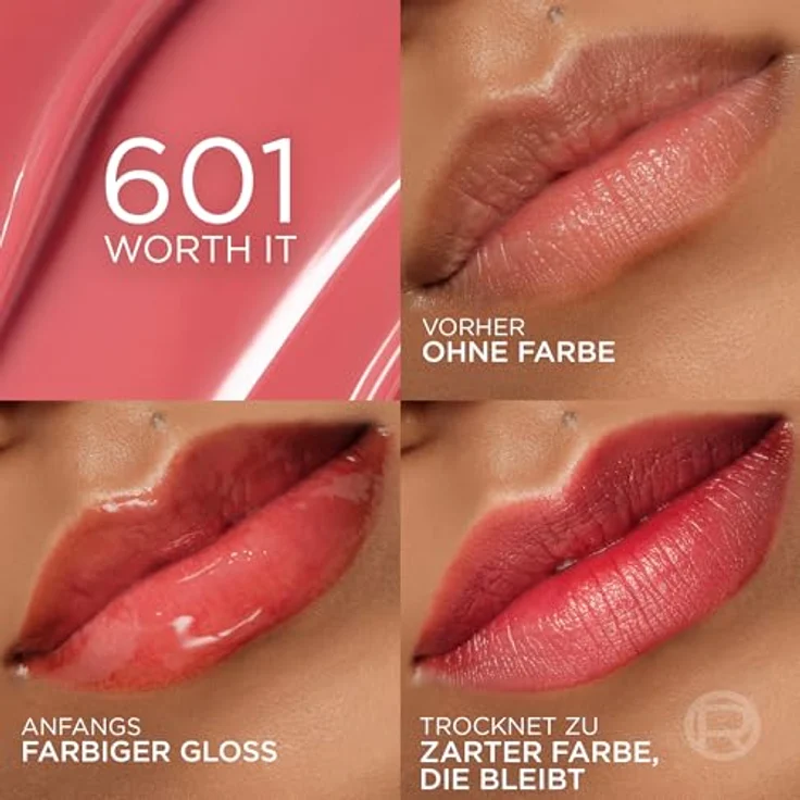 L’Oréal Paris Paradise Hyaluron Tint Lip Stain Serum Lipgloss, 5 ml, langanhaltender Matt-Look, feuchtigkeitsspendend, Farbe: WORTH IT – Bild 3