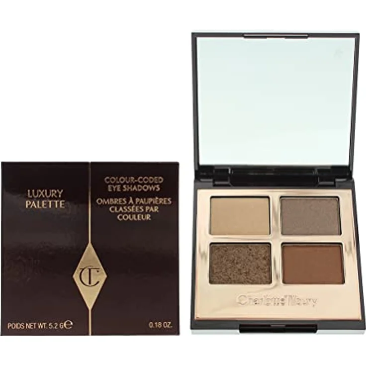 Charlotte Tilbury Luxury Palette, Lidschattenpalette Farbton The Golden Goddess, 5.2 g, mit schimmernd mattem Effekt für vielfältige Make-up-Looks – Bild 1