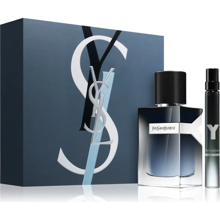 Yves Saint Laurent Y Geschenkset für Herren, Eau de Parfum 60 ml und Mini 10 ml, nachfüllbar