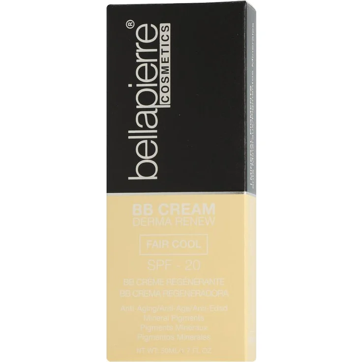 Bellápierre Cosmetics BB Cream Derma Renew Fair Cool, Mineralbasierte Gesichtscreme mit mittlerer bis voller Deckkraft und SPF 15-20, 50 ml