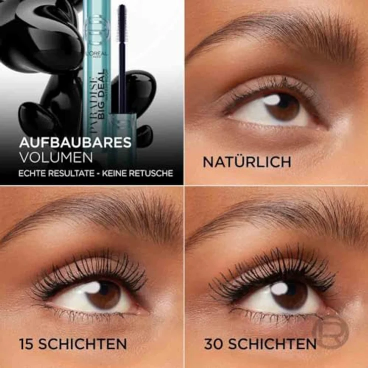 L’Oréal Paris Paradise Big Deal Waterproof Mascara, Schwarz, für endlos lange Wimpern und Volumen, 9.9 ml – Bild 4
