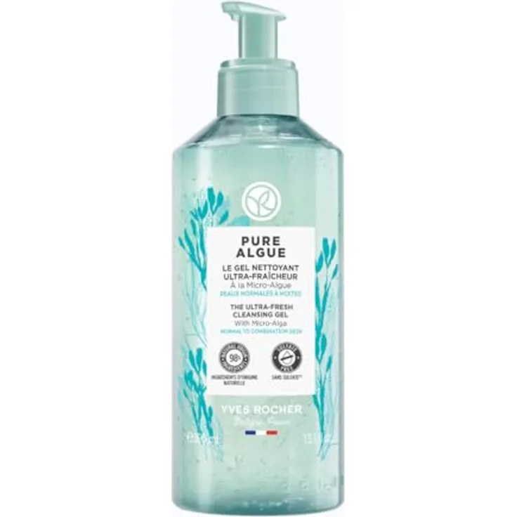 Yves Rocher PURE ALGUE - Ultra-Erfrischendes Reinigungsgel mit Mikroalgen - 390 ml