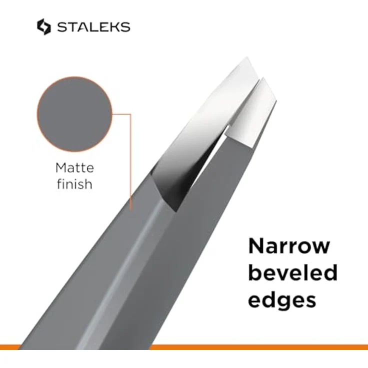 STALEKS PRO Augenbrauentweezer Expert 10 Type 4, Edelstahl, Silber, präzise Pinzette mit sicherem Halt, 4 mm Arbeitsbreite – Bild 5