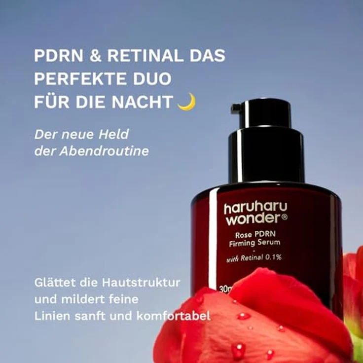 Haruharu Wonder Rose PDRN Firming Serum, 30 ml, Gesichtsserum mit Retinol, Peptiden und Niacinamid zur Faltenreduzierung und Hautstraffung – Bild 6