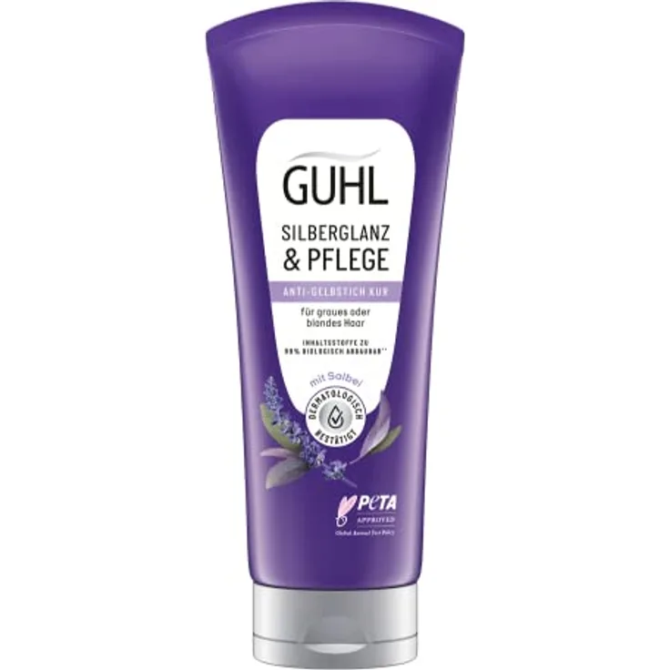 Guhl Silberglanz & Pflege Kur - Inhalt: 200 ml - Haartyp: grau, blond - Anti-Gelbstich