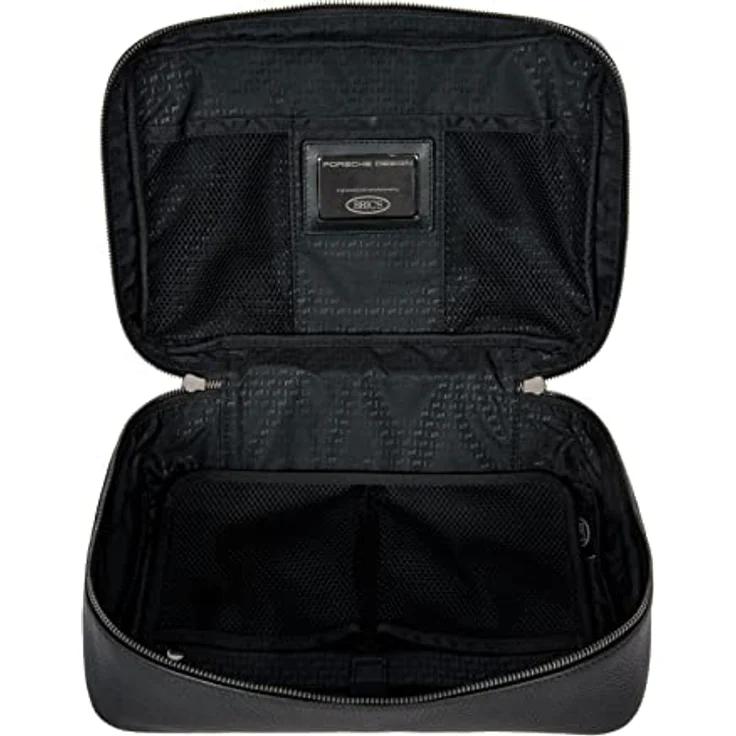 Porsche Design Roadster Kulturbeutel, 100% Leder, 26 cm x 9 cm x 19 cm, schwarz – Bild 2