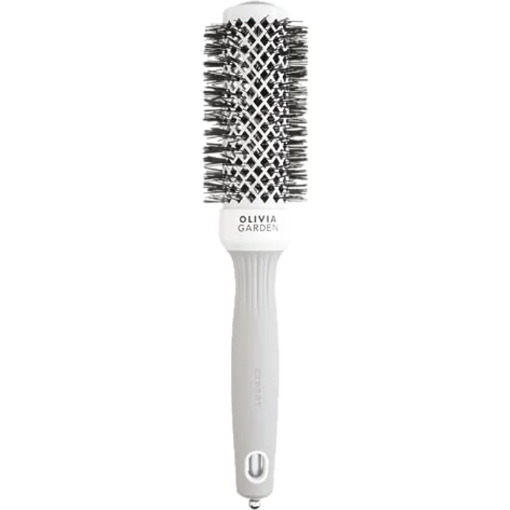 Olivia Garden - Expert Blowout Shine Haarbürste, Weiß und Grau, 35