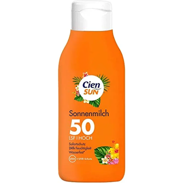 Cien Sun Sonnenschutz Sonnenmilch, LSF 50 Hoch, 250 ml - Hoher Schutz für sonnenunempfindliche, ungebräunte Haut, UVA + UVB Schutz – Bild 2