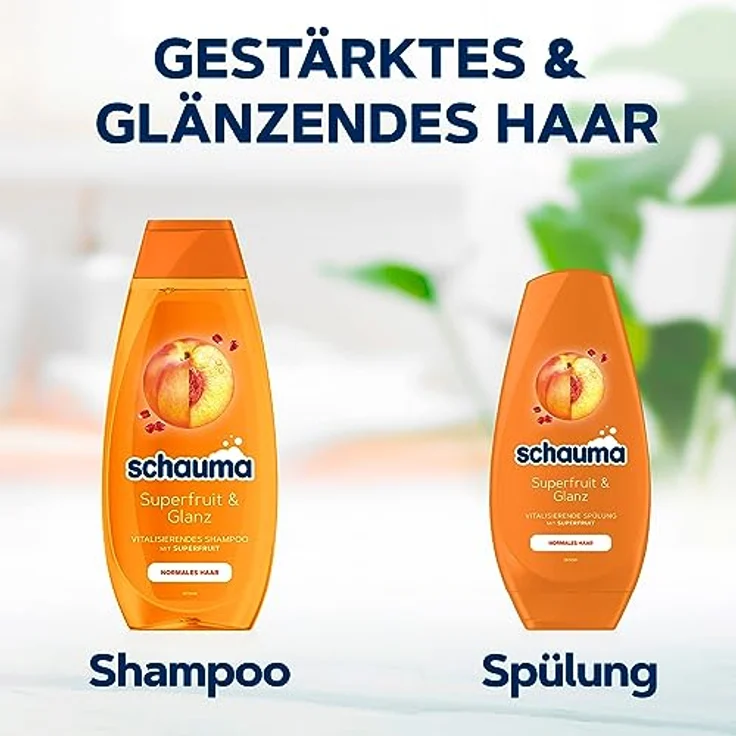 Schauma Vitalisierendes Shampoo mit Superfruit und Glanz, 400ml, vegan und silikonfrei für normales Haar – Bild 4