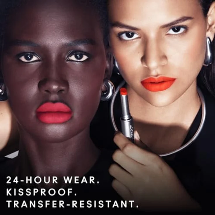 MAC Cosmetics Locked Kiss 24h Lipstick, langanhaltender Lippenstift mit mattierendem Effekt, Farbton Gutsy, 1,8 g – Bild 6