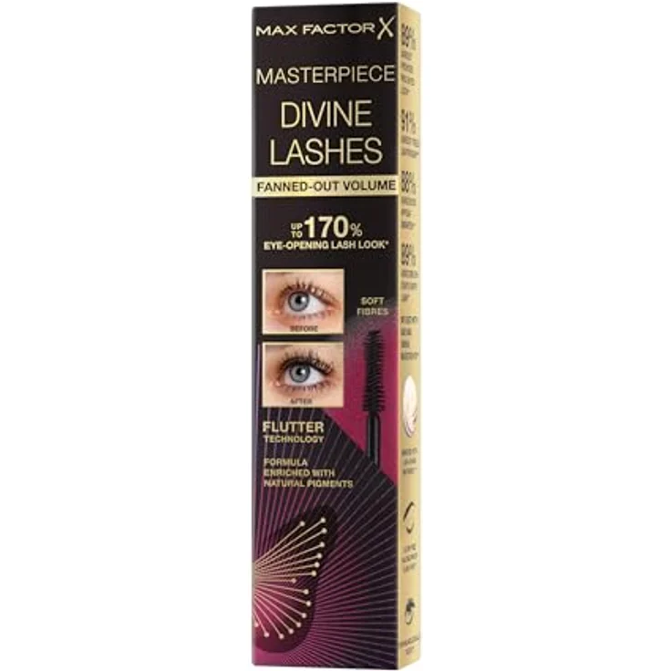 Max Factor Masterpiece Volumen-Mascara, 001 Rich Black, intensiv voluminös und langanhaltend, 8 ml – Bild 3