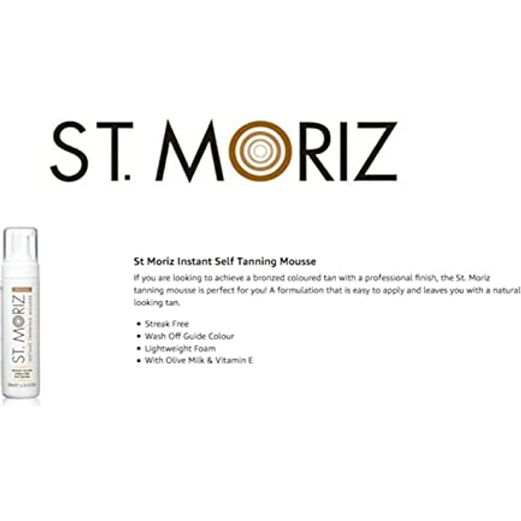 ST. MORIZ St Moriz Instant Self Tanning Mousse Medium 200 ml & St Moriz Bräunungshandschuh – Bild 2