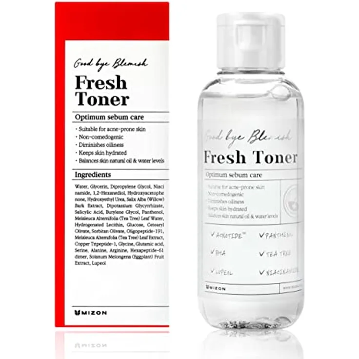 [Mizon] Good Bye Blemish Gesichtswasser (120ml) für übermäßigen Talg, Hautprobleme, Behandlung von Akne und Pickeln, koreanische Hautpflege, Behandlung von Akneflecken (Good Bye Blemish Fresh Toner)