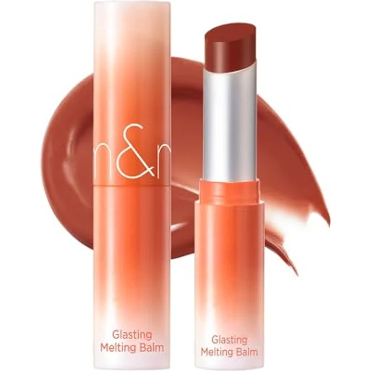 rom&nd Glasting Melting Balm (NEW) 6 Farben, Hochpigmentierter Lippenbalsam mit Glanz, Vegan, Translucid, 3.5g (15 Pecan Brew) – Bild 1