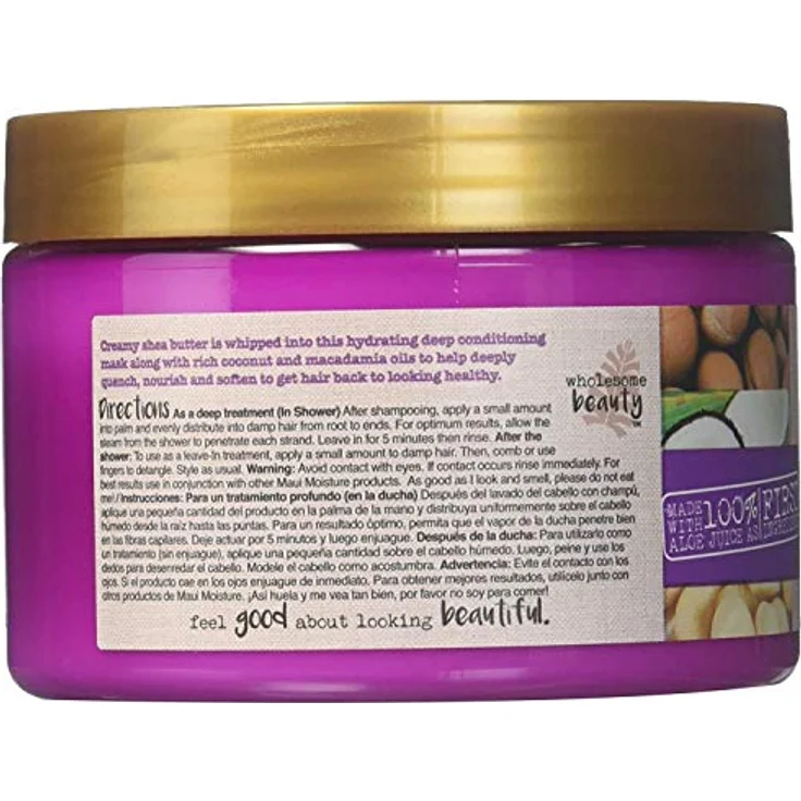 Maui Moisture Revive & Hydrate Shea Butter Hair Mask Maske Trockenes Geschädigtes Haar 340 g – Bild 2