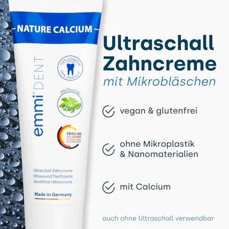Emmi-dent Nature Calcium Zahnpasta 3 x 75 ml, frischer Atem & saubere Zähne – Bild 4