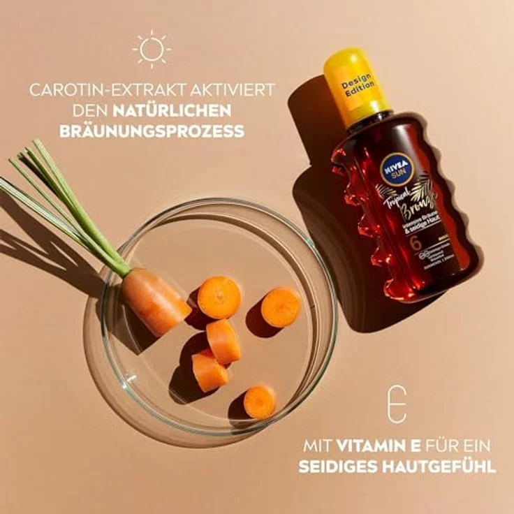 NIVEA SUN Deep Tan Intensive Bräune LSF 6 Sonnenöl 200 ml – Bild 3