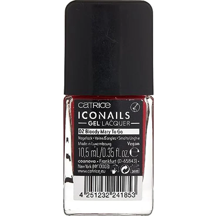 Catrice Nagellack Iconails Gel Lacquer 02 Bloody Marry To Go 10,5 ml  – Bild 2