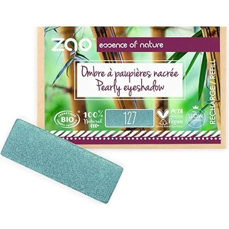 Zao Pearly Eyeshadow Refill, Lidschatten Nachfüllpackung mit leichtem Perlmuttschimmer, 1,3 g - Nachhaltig und vegan – Bild 1