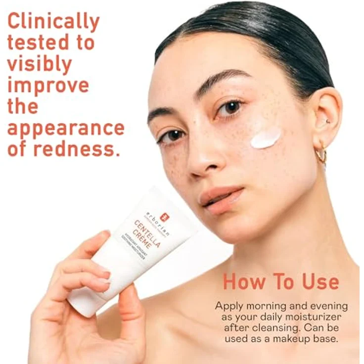 Erborian Centella Cream mit Centella Asiatica und Hyaluronsäure - Beruhigende Feuchtigkeitscreme - Anti-Rötungen - 20 ml - Koreanische Hautpflege – Bild 4