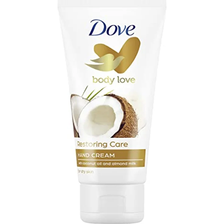 Dove Nourishing Secrets Restoring Ritual Handcreme für trockene Haut mit Kokosöl und Mandelmilch 75 ml – Bild 2