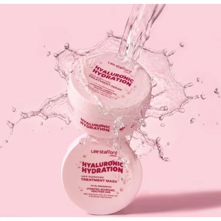 Lee Stafford Hyaluronic Hydration Treatment Mask, Intensiv feuchtigkeitsspendende Haarmaske für trockenes Haar, 250ml – Bild 2