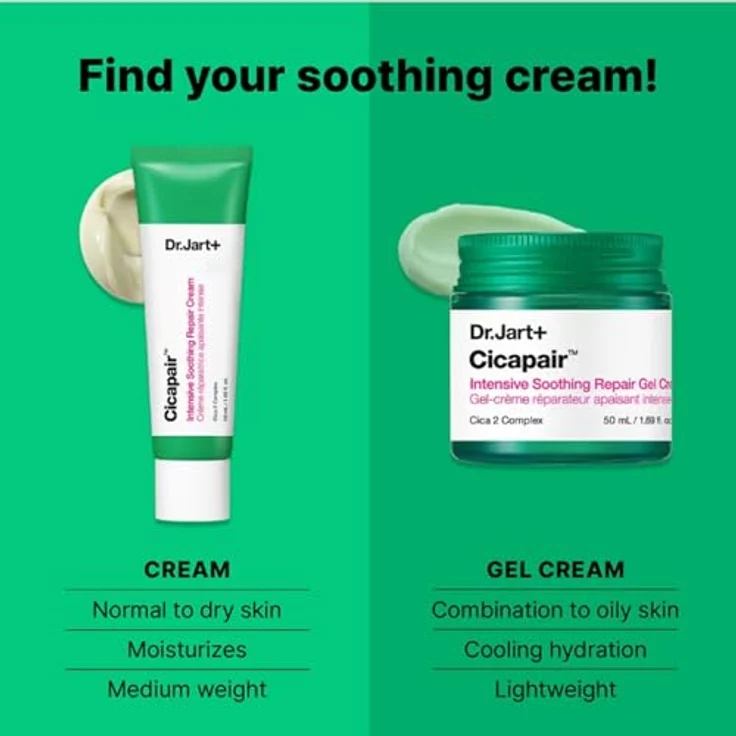 Dr. Jart+ Cicapair Beruhigende Gel-Creme für Unisex, 76,5 g - Vegane Gesichtscreme mit beruhigender Formel, Feuchtigkeitsspendend & Leichte Gel-Textur – Bild 5
