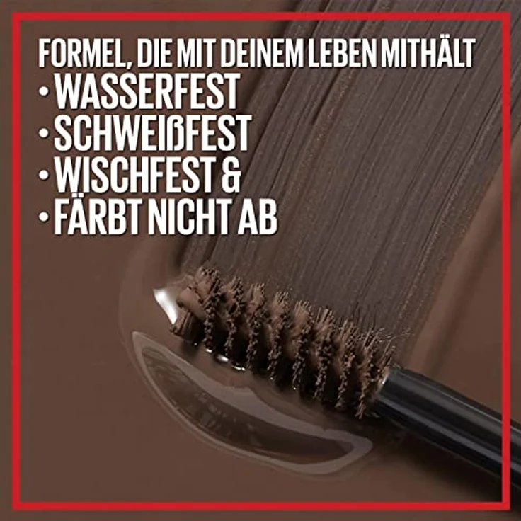 Maybelline New York Augenbrauengel, Für dichter aussehende und geformte Augenbrauen, Wischfest und wasserfest, Tattoo Brow 36H Styling Gel, Nr. 260 Deep Brown, 6 ml – Bild 5