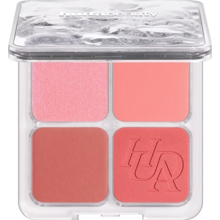 HUDA BEAUTY Filter Blurring Blushlighter Palette, Puder 7,5 g in TOASTY PEACH mit ultrapigmentierten Rouge-Tönen und strahlendem Highlighter