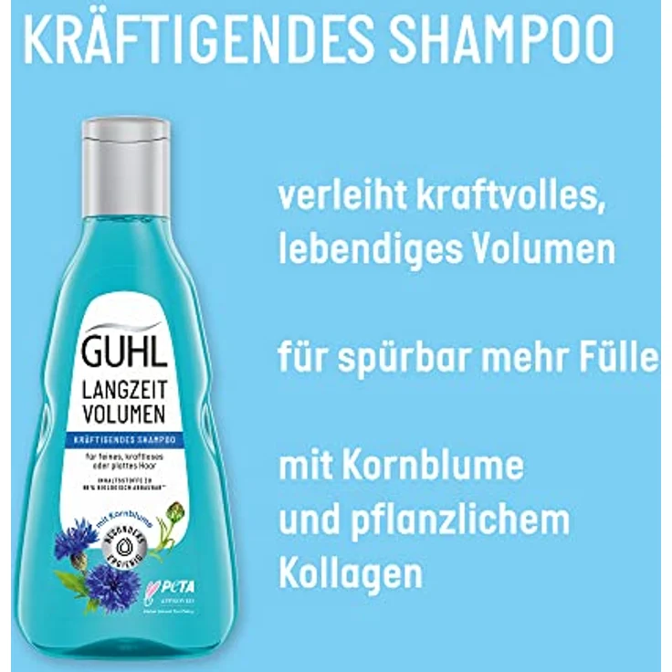 Guhl Langzeit Volumen Shampoo - Inhalt: 250 ml - Volumen und Fülle für feines Haar – Bild 3