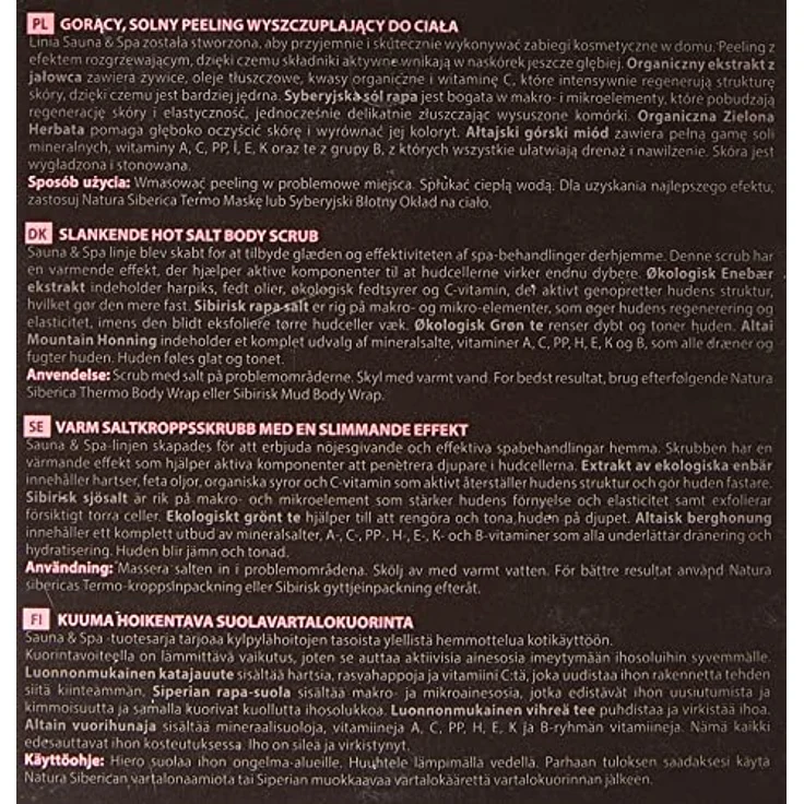 Natura Siberica Wärmendes Figurpflege-Salzpeeling, 1er Pack (1 x 370 ml) - Hält kühl und bequem, flexibles Design – Bild 5
