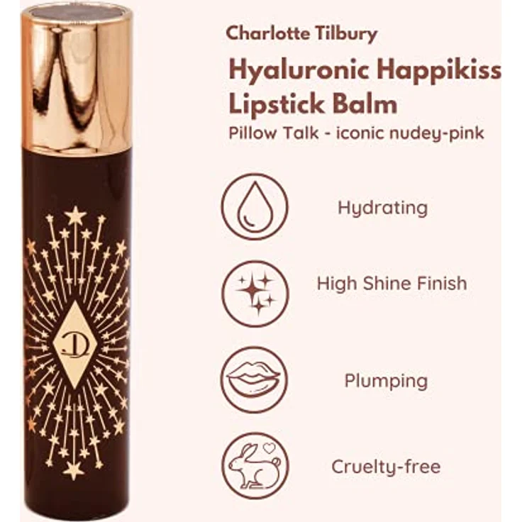 Charlotte Tilbury Hyaluronic Happikiss Lippenstifte 2.4 g, Pillow Talk – Bild 3