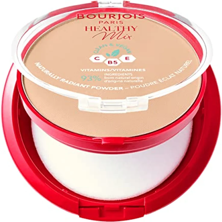 Bourjois Healthy Mix Puder 10 g, Farbe 04 Golden Beige, leichter teintverstärkender Puder – Bild 1