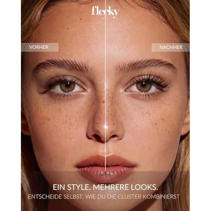 fleeky Press-On Lashes After Party, selbstklebende Wimpern für natürlichen Look, federleicht, sicherer Halt ohne Kleber – Bild 2