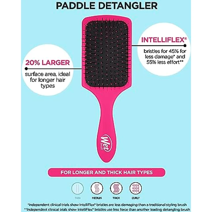 Wetbrush Paddel, Rosa, Einzelbett – Bild 4